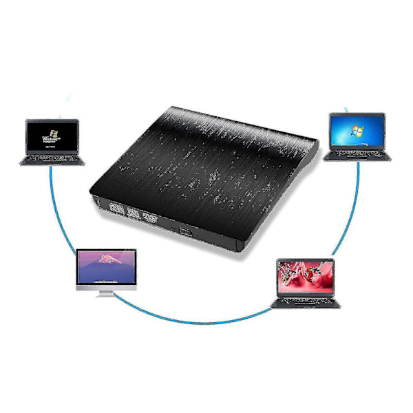 Ekstern Cd Dvd Drev Usb 3.0, Rewriter Læser Brænder, Bærbar Cd+/-rw Cd-rom Dvd-rom Optisk Drev Afspiller Til Laptop Fg[HK]