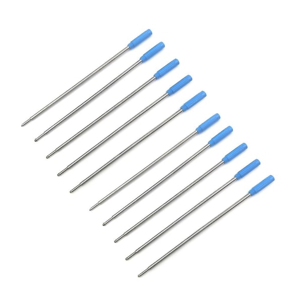 10 stk udskiftning kuglepen refills - blå sort (115 mm)[HK] Blue