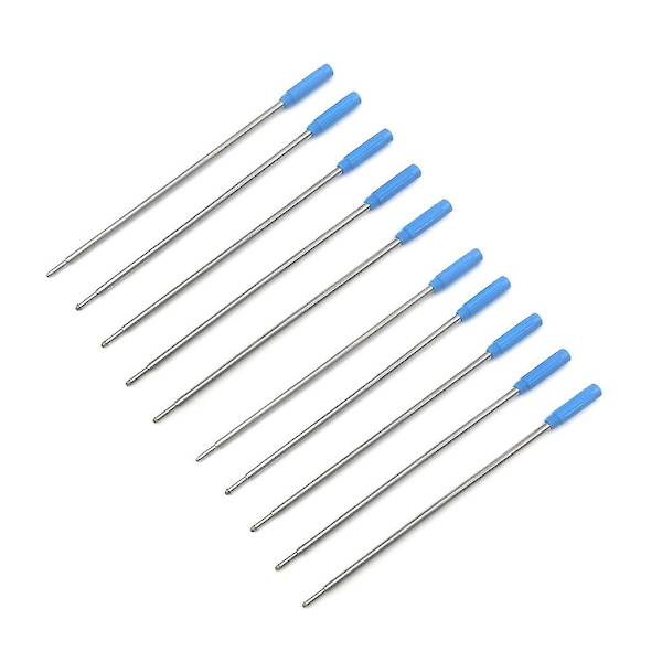 10 stk. udskiftning kuglepenne refiller - Blå Sort (115mm)[HK] Blue