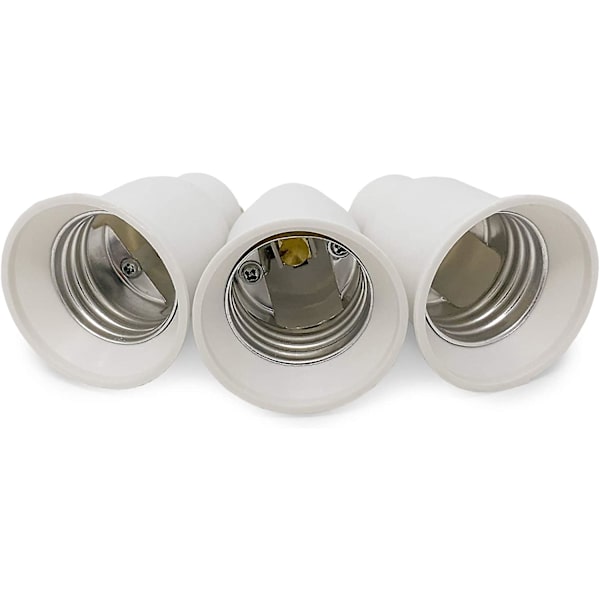 HKK  Pack Lamp Base Adapter Vit Gu10 Till E27 Sockeladapter För Låg Energiförbrukning Halogen Led Ljuspärla