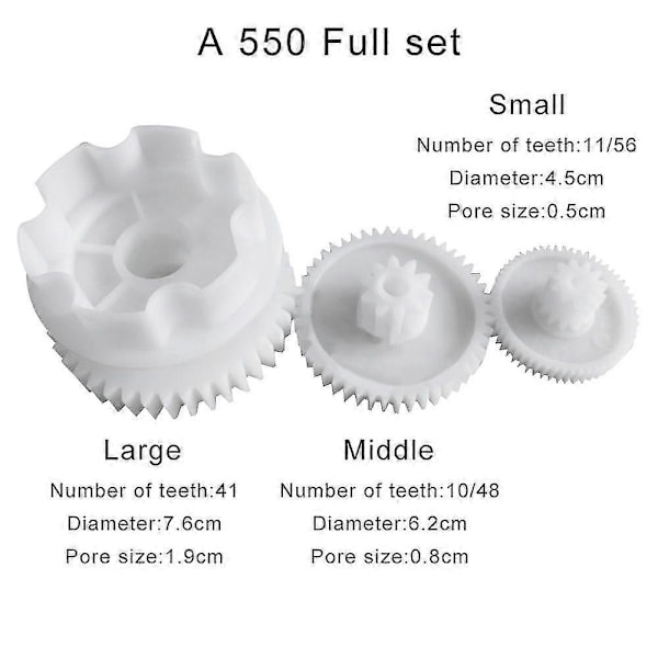 1 Sett Barn Elektrisk Bil Plastgir 550 Girkassegir for Barnas Elektriske Kjøretøy Gir for 390 Girkasse RC Leker Deler Tilbehør[HK] A 390 Full set