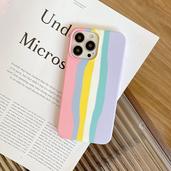 Iphone 12 Mini Regnbue Deksel med Armbånd, Vanntett[HK]