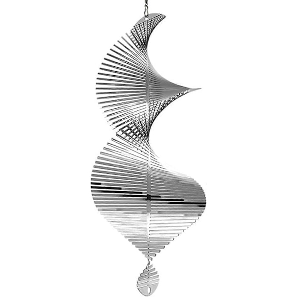 Vindspinner, 3D Rustfritt Stål Metall Hengende Spinner Spiral Vindklokke Roterende Vindskulpturer Treanheng Solfanger For Innendørs Utendørs[HK]