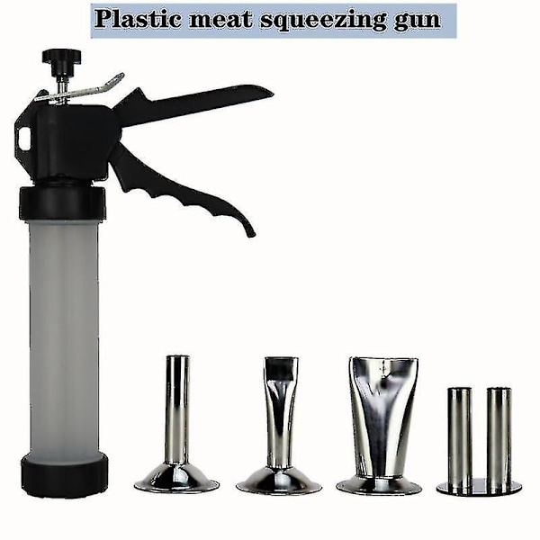 HKK  Jerky Maker Gun Med 4 Rustfrie Stålmunnstykker Hwy