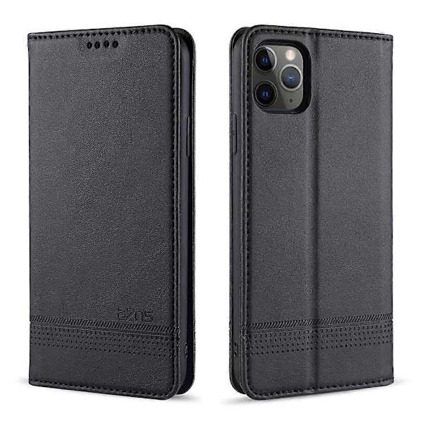 Læder Etui til iPhone 12 / 12 Pro[HK] Black