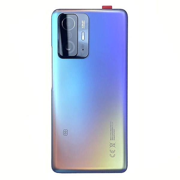 Bakre batterideksel med kameralinsering for Xiaomi 11T 5G / 11T Pro 5G - Reservedel - B[HK] Blue Multicolor