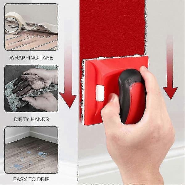 Kantmalingsapplikator med 4 Refillputer for Glatte Overflater[HK] Red