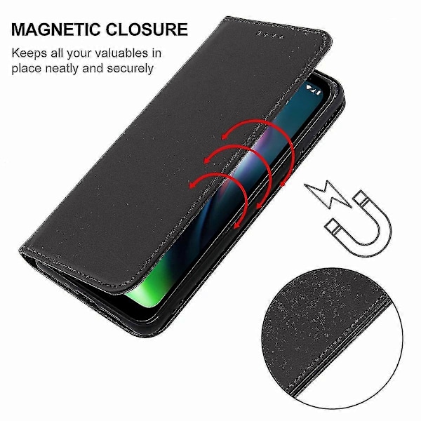 Til Motorola Moto Defy 2021 Magnetisk Lukning Læder Telefon Cover [HK]