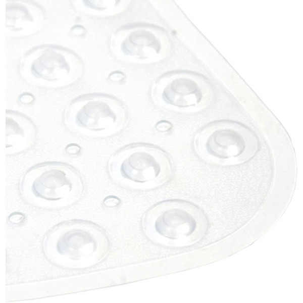 Gummikant Duschmatta Halksäker Kvadrant Badmatta Antibakteriell Sugmatta För Dusch Eller Badkar, Halksäker Badkarmatta, 54x54cm[HkkK] Clear