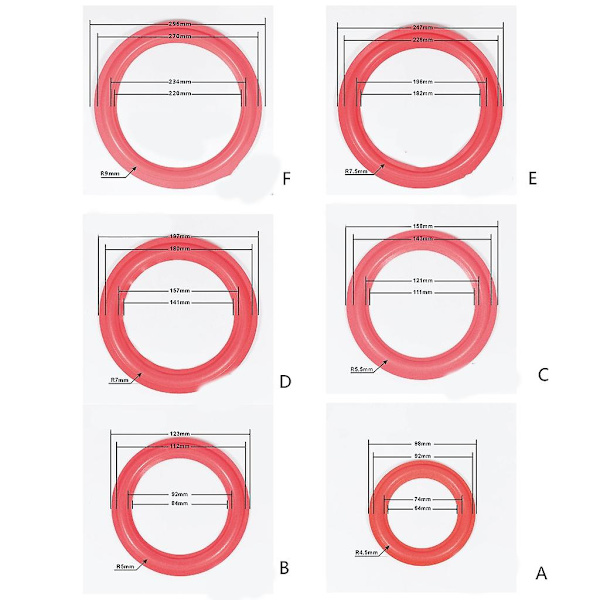 HK  Anti-aging højttaler skum surround elasticitet og holdbare skumkanter Red 10 inches