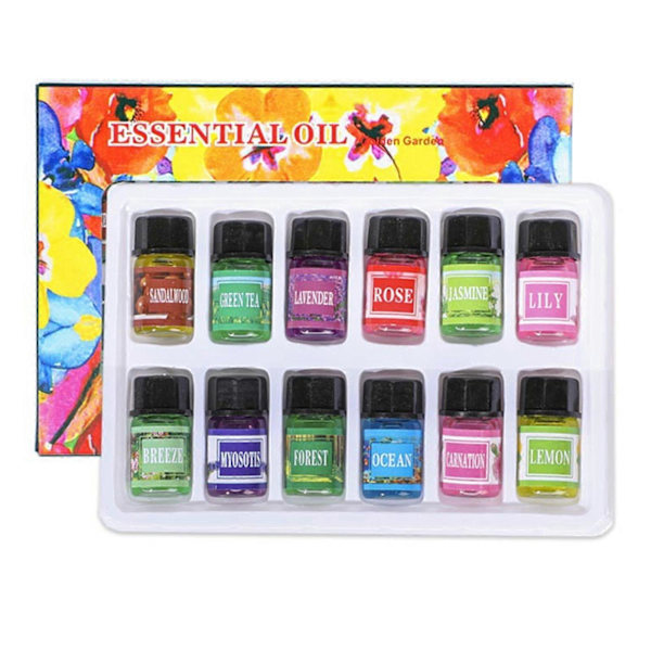 Aromaterapi Æterisk Olie til Diffuser Hjem, Luftfriskende Diffuser Duftolie til Aromaterapi, Vaskeri, Luftfugter [HK] Multicolor