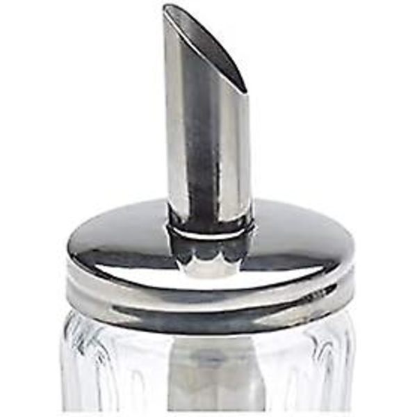 HK  Glas Socker Dispenser Häll, Retro Stil Sockerburk Karaff Cafe Bistro Restaurang Socker Shaker Skål (Glas Dispenser)