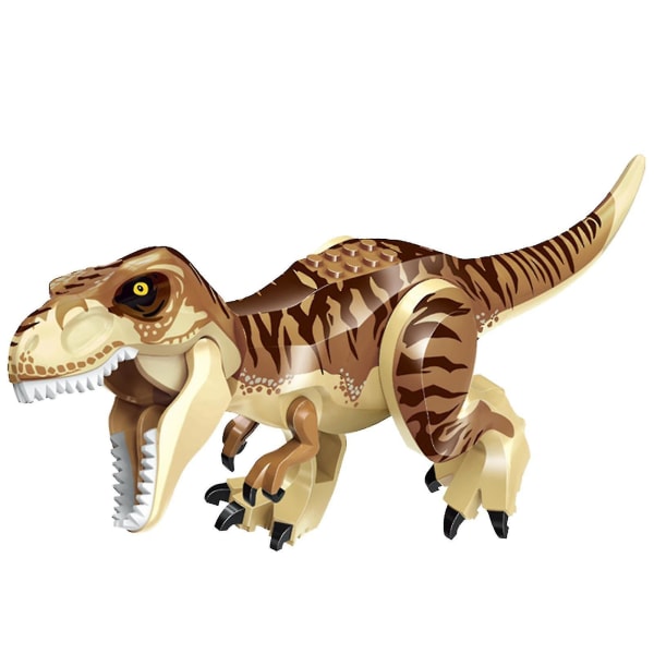 Jurassic Stor samlet dinosaur Tyrannosaurus Rex Legetøjsbyggeklodser Børn[HK] light brown