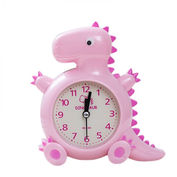 Mjukt ritad dinosaurieväggklocka för barn, 12x10cm, 1-pack[HK]
