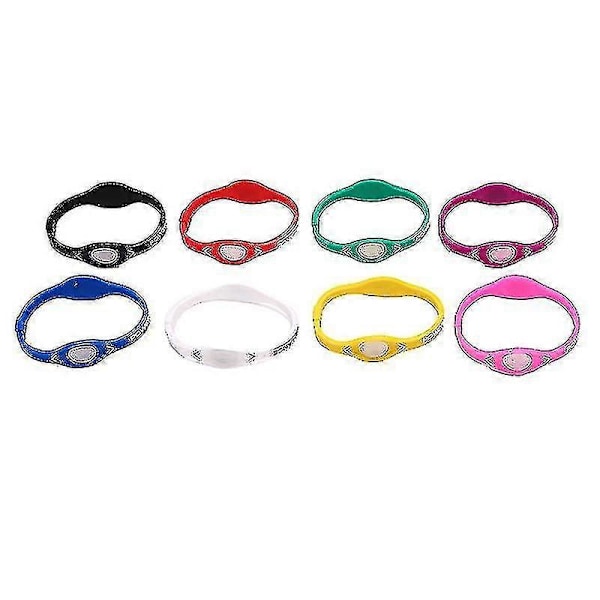 Power Balance Energia Terveys Rannekoru Urheilu Hikinauhat Ion Silikoni Ranneke Lahja-AM White