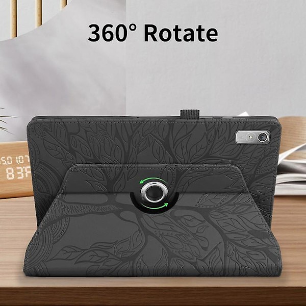 Nytt Roterende Lenovo Deksel For P11 (2. Gen)/Pad Plus 11.5 tommer - 360 Graders Roterende Stativ [HK] Black