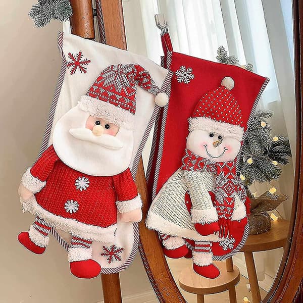 Julstrumpor Julmönster Ornament Party Decoration Kit[HK]