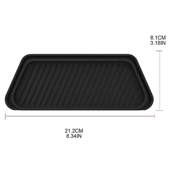 Silikon Køleskabs Drypbakke Køkkenredskab Vandopsamler Anti-slip Pad_(FÅ DET)[HkkK] Black