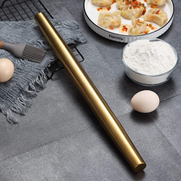 Rullepind i rustfrit stål med mat finish og rosegold titaniumbelægning [HK] Gold