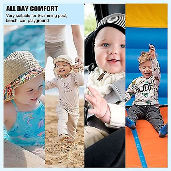 Baby Solhatt Barnkeps med Nackskydd Bomullshatt Anti-UV Utomhus Strandhatt Flicka Pojke（M）[HK]