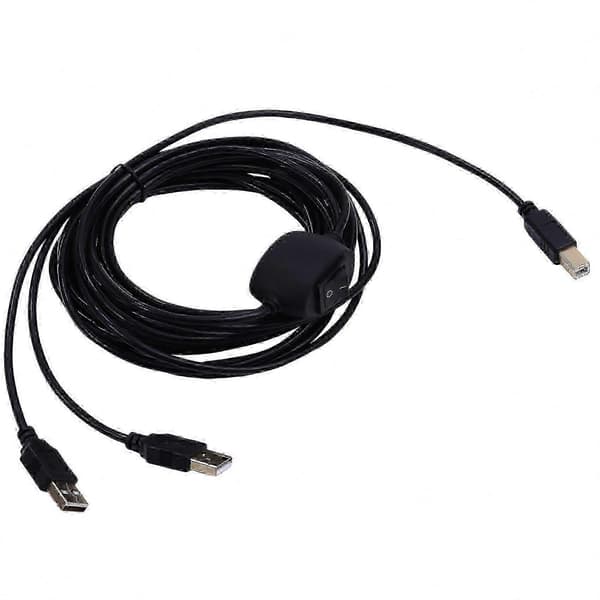 USB A til B han printerkabel med 2-i-1 splitter til to computere [HK] Black B