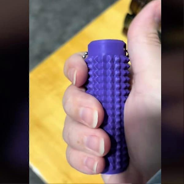 Fidget Toy Mini Roller Massage Nyckelring för Stresslindring, Kompakt Handhållen Sensorisk Stim (Vit)[HK]