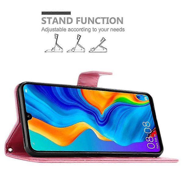 P30 LITE Suojakotelo - Kukkakuviolla ja korttipaikalla [HK] P30 LITE FLORAL ROSA