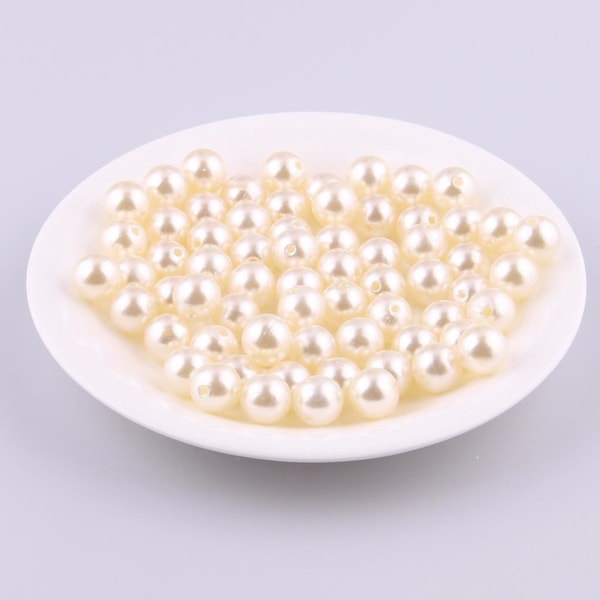 Hvid perle til kunsthåndværk Løse perler til halskæde smykkefremstillingsprojekter