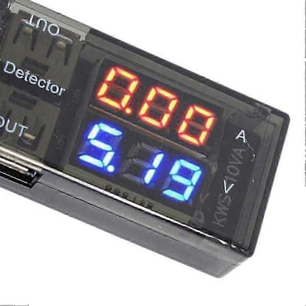USB-detektor digitalt multimeter strømtester strømspændingsbatterimonitor med LED-display [HK]