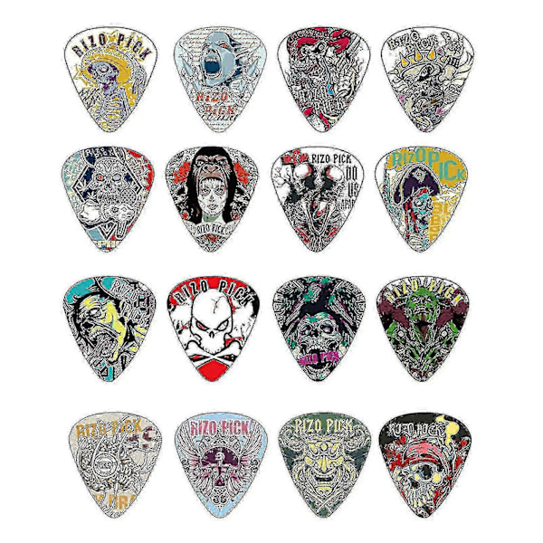 5-pack Gitarrplektrum Grafiskt Plektrum För Elgitarr Akustisk Gitarr Mandolin Och Bas[HK]