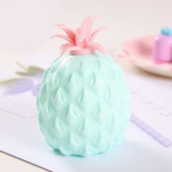 Sjov Dekompression Udluftning Ananas Klemmebold Gave Squishy Klemme Stressaflastning Fidget Sensoriske Legetøj Simulering Frugt Mad[HK] Large green