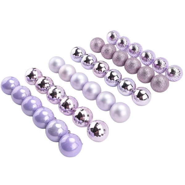 Julekuler Knusesikker Julepynt Sett Julekuler Dekor [HK] Purple