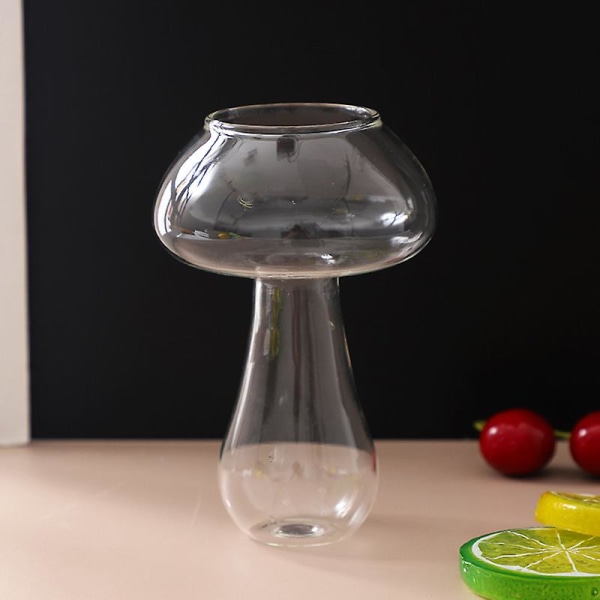 Sød champignon cocktailglas 260 ml kop til drinks Øl Kreativt klart vinglas[HK] Clear