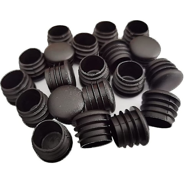 HKK  Round Plastic Plug, 20 Pcs Black Tube End Plug Chair Glides Round End Plug Furniture Chair/leg Pipe Cover Insert (25mm) -ayane