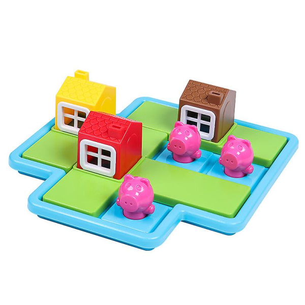 De tre små grisarna och den stora dåliga vargen bordsspel (48 nivåer) Intelligence Series Leksaker Barnspel[HK]