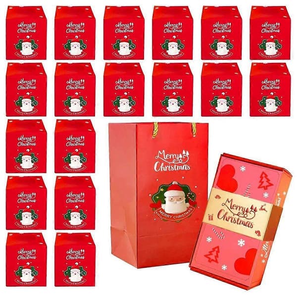 10/12/16/18PCS Vikbar Hoppande Presentförpackning DIY God Jul Rött Kuvert Presentförpackning Födelsedagsförslagsbox Kreativ Exploderande Box[HK] A