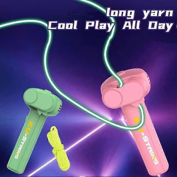 Glow-in-the-dark String Shooter Legetøj USB Genopladelig Elektrisk Rebpropel til Drenge Piger[HK] Blue