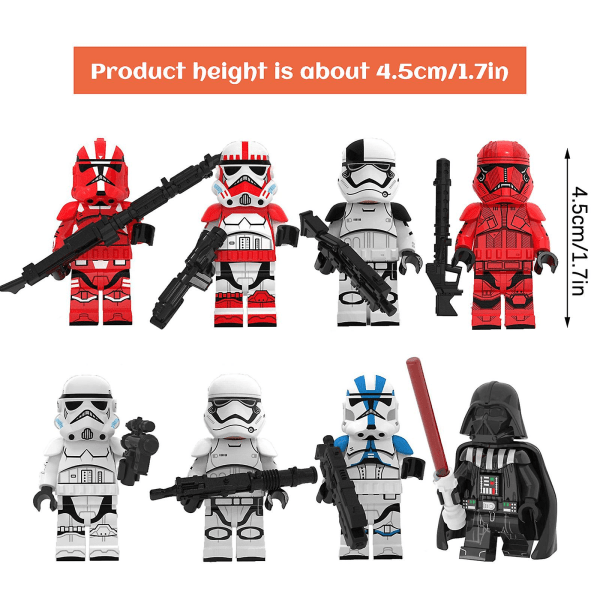 8 stk. Star Wars barnemontert minifigur leketøy[HK]