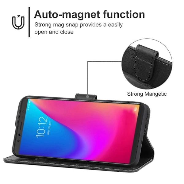 Läderfodral till Lenovo K5 Pro [HK] Black