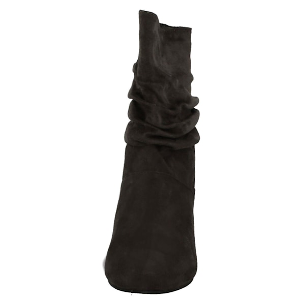 Dam Heeled Ruffle Stövlar[HK] UK 6 Grey