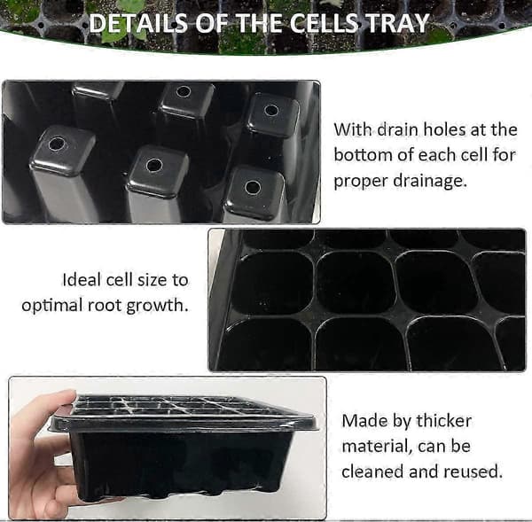3-pack Plantbricka, Plantstartbricka med 12 celler[HK]