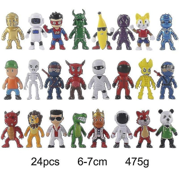Pvc Stumble Guy Battle Game -hahmot malli Juguetes Stumble Guys Anime Action & Toy Figures -setti lapsille syntymäpäivä [xh][HK] 24pcs