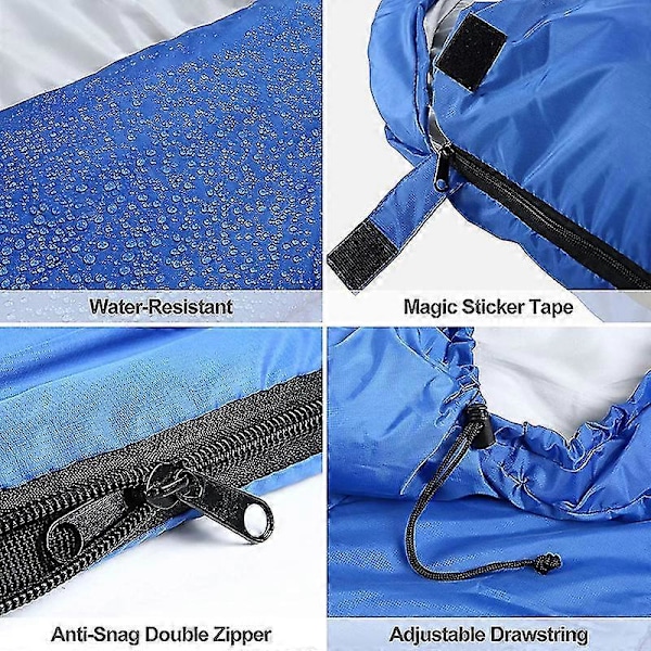Makuupussi Ultralight Camping Vedenpitävät Makuupussit Paksuuntunut Talvilämmin Makuupussi Aikuisille[HK] Red