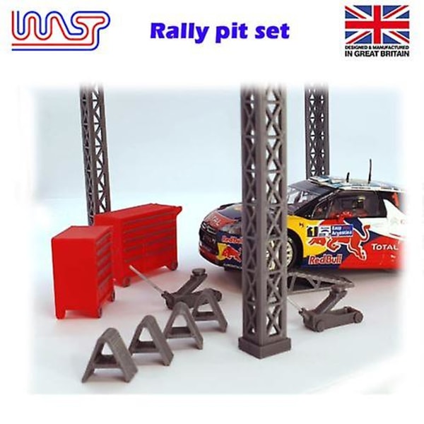 Slot Car Trackside Scenery Rally Service Verktygsset Röd 1:32 Skala WASP[HK]