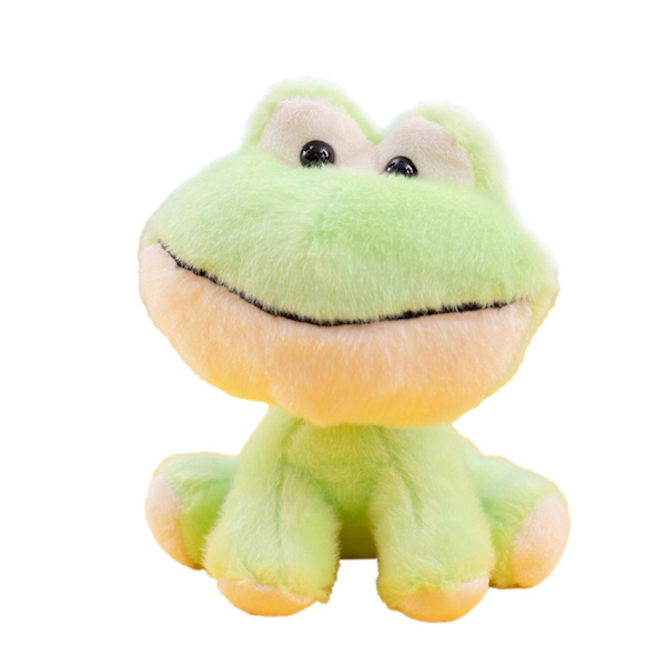Gosedjur söt form skakande huvud design mjukt material fylld djurdocka för present Jiyuge[HK] 15cm Frog