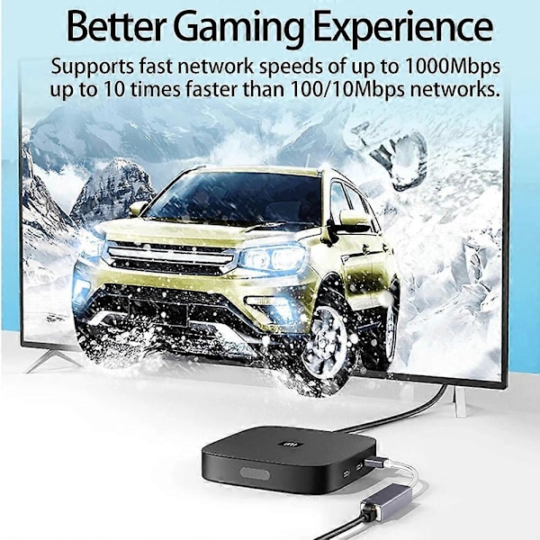 USB Ethernet-adapter Typ C USB till RJ45 Lan-port 100 Mbps Nätverkskort för PC Laptop Plug and Play[HK]