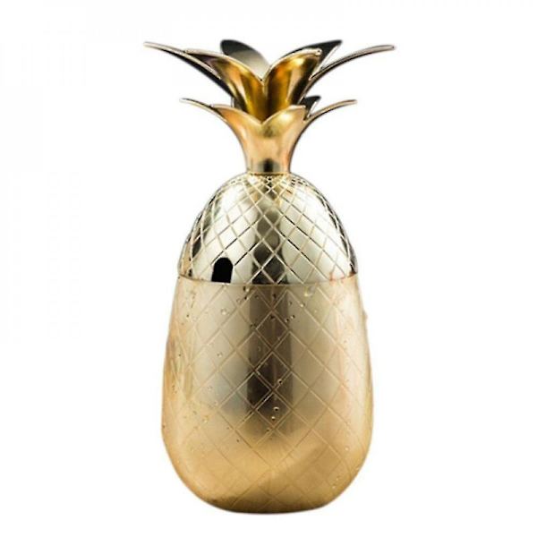 Smuk Comy Ananas Cocktail Kop 304 Rustfrit Stål Ananas Cocktail Krus Bar Fest Tilbehør Rose Guld[HK] Gold
