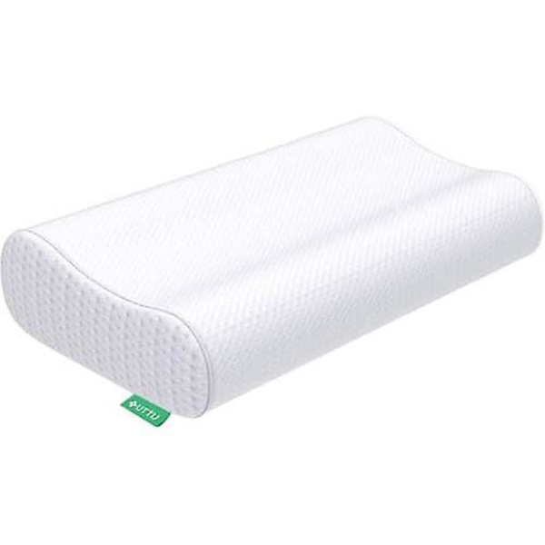 HKK Ergonomisk Cervikalpude Med Memory Foam, Ortopædisk Nakkepude, Højdejusterbar, Anti-smerte & Anti-snorken, Vaskbart Bambusbetræk