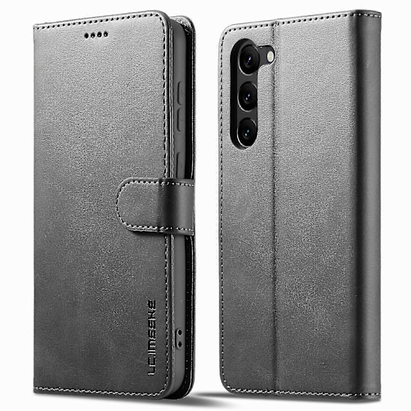 LC.IMEEKE Fodral till Samsung Galaxy S24 Anti-fall Läderplånbok Mobilskal [HK] Grey