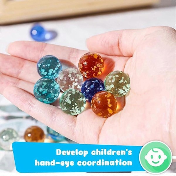 \"Luminous Marbles Stakleni Topcheta Soveltuvat Lasten Pinball-radalle\"[HK] As Shown